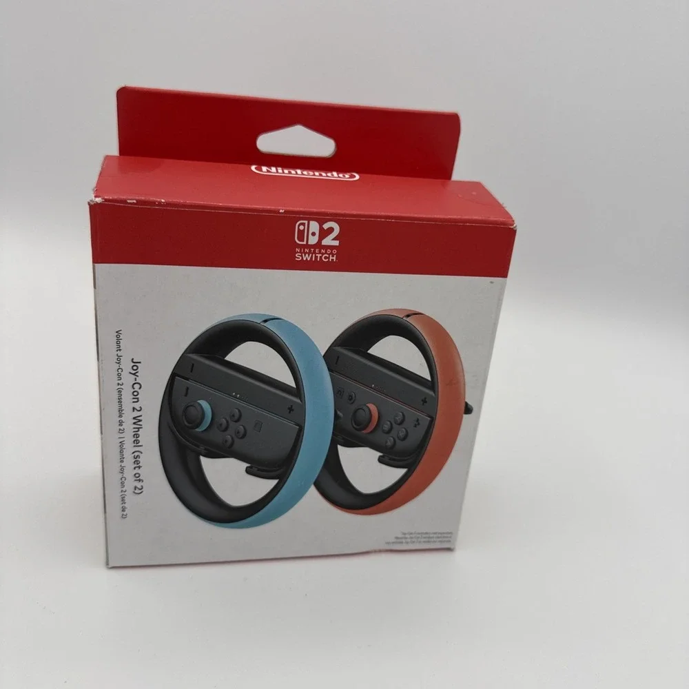 Nintendo Switch 2 Joy-Con Wheel Blue/Red – Mario Kart Steering Wheels (OPEN BOX)